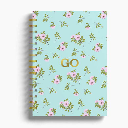 Agenda Premium Diária Celeste Floral