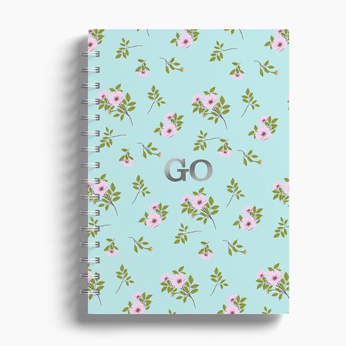 Agenda Premium Diária Celeste Floral