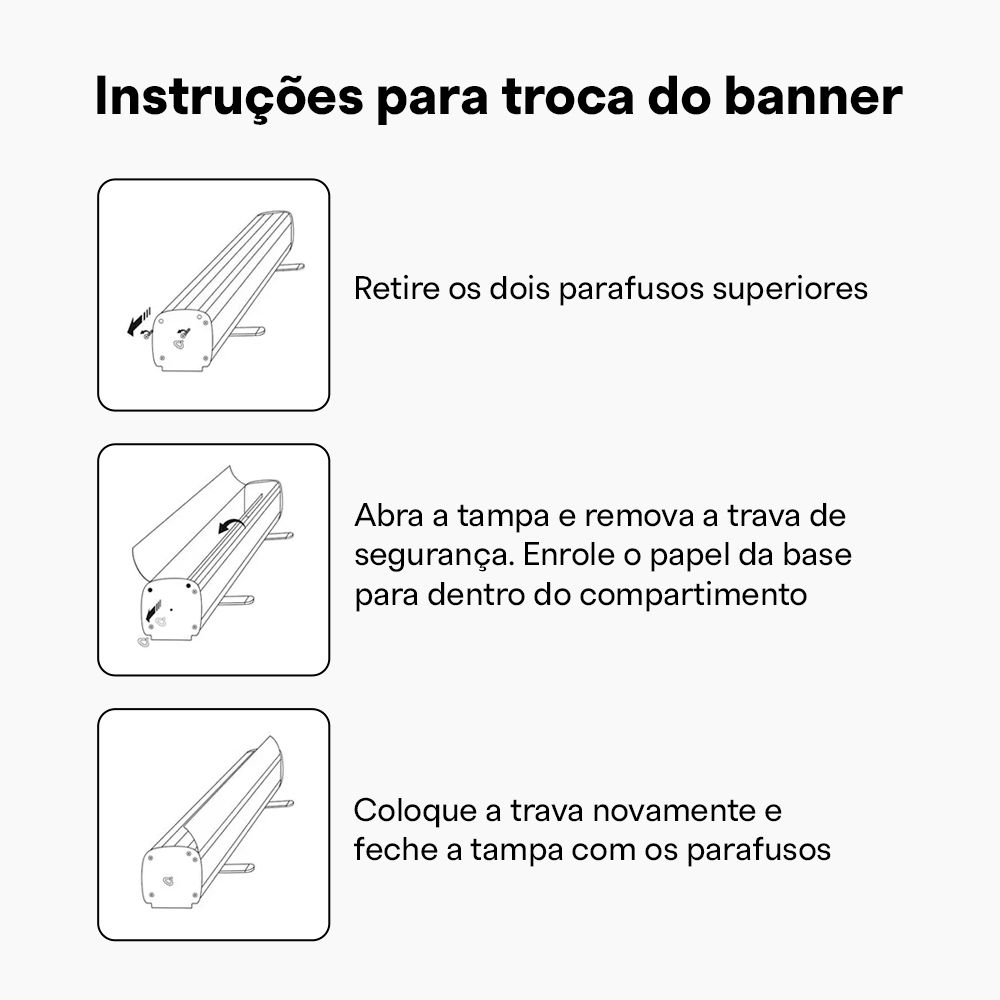 Banner para Suporte Roll Up Modelo Vareta de Fixação