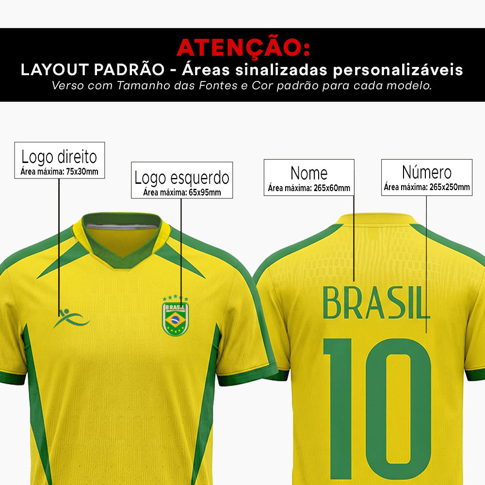 Camisa Brasil Personalizada