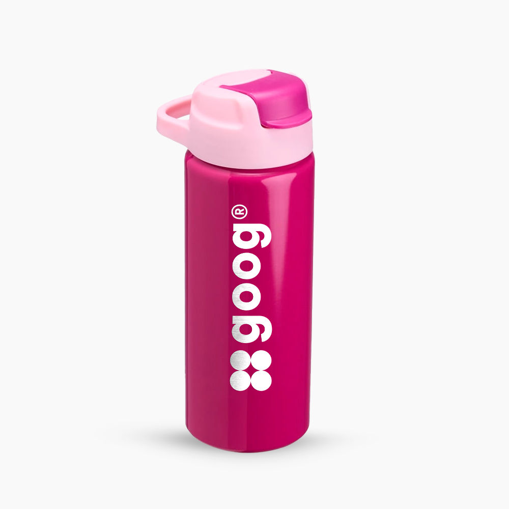 Garrafa Alumínio Com Canudo 600ml