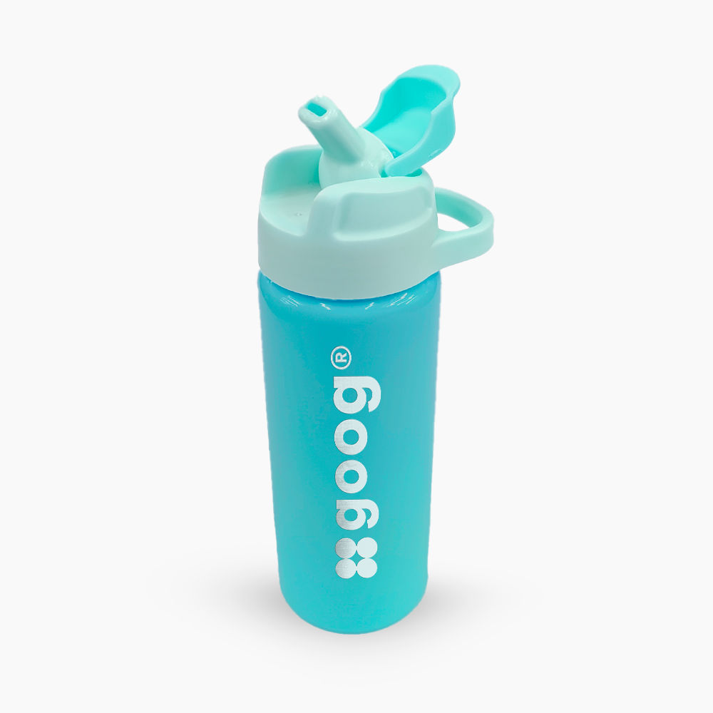 Garrafa Alumínio Com Canudo 600ml