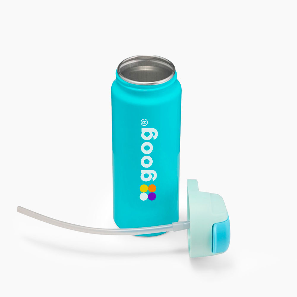 Garrafa Alumínio Com Canudo 600ml