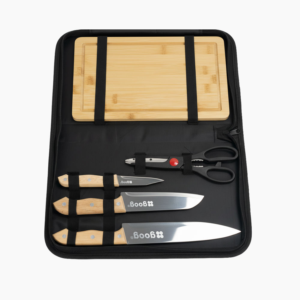 Kit Churrasco Personalizado - 5 Peças com Tábua