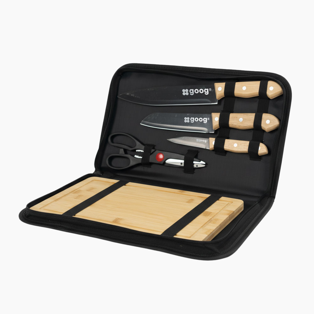 Kit Churrasco Personalizado - 5 Peças com Tábua