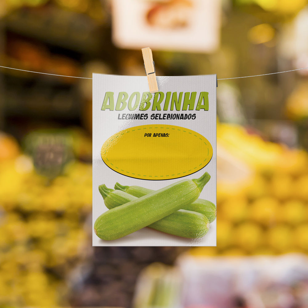 Plaquinha de Preço hortifrúti 