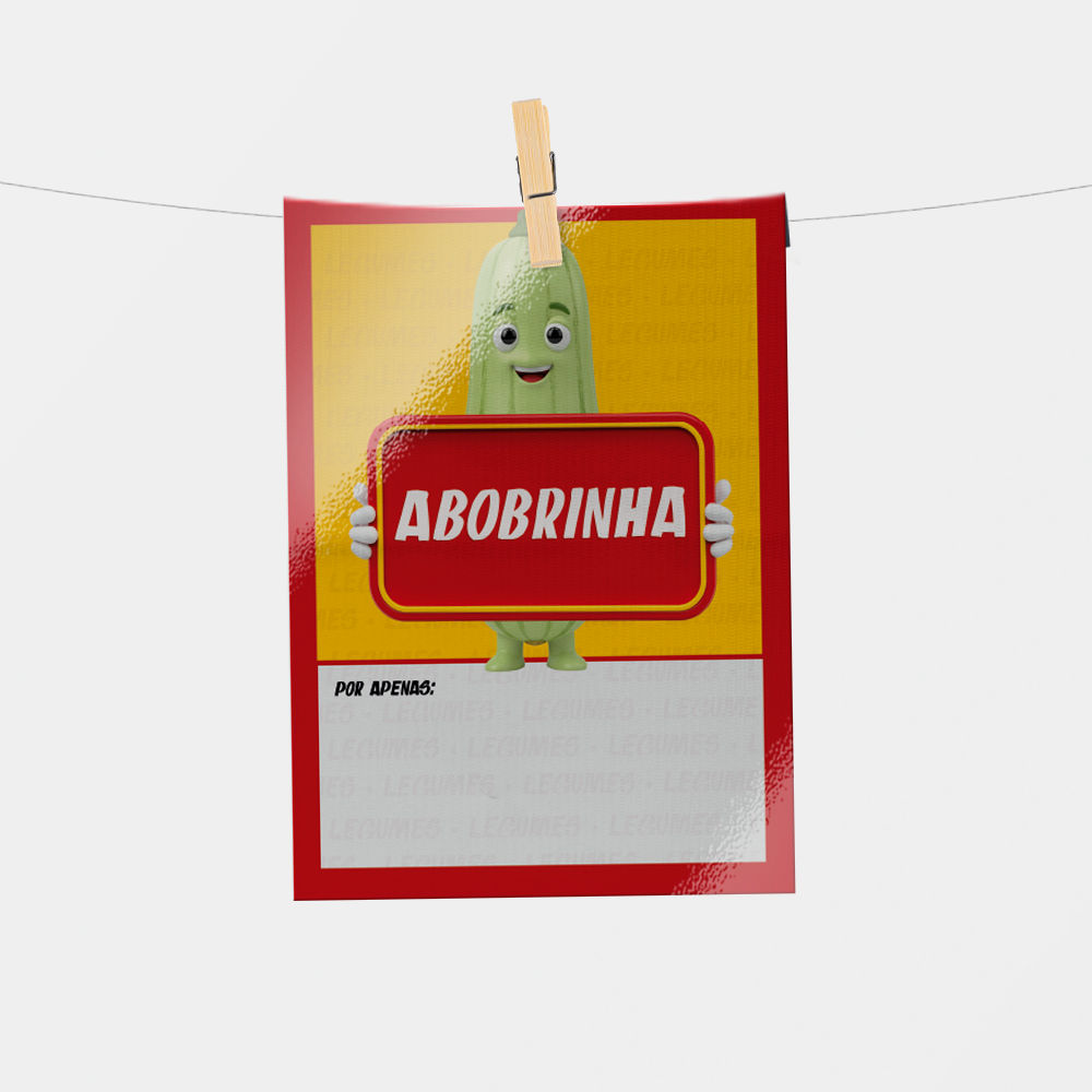 Plaquinha de Preço hortifrúti 