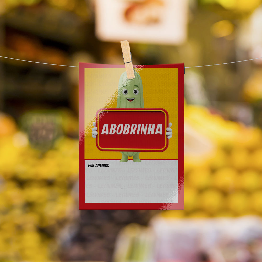Plaquinha de Preço hortifrúti 