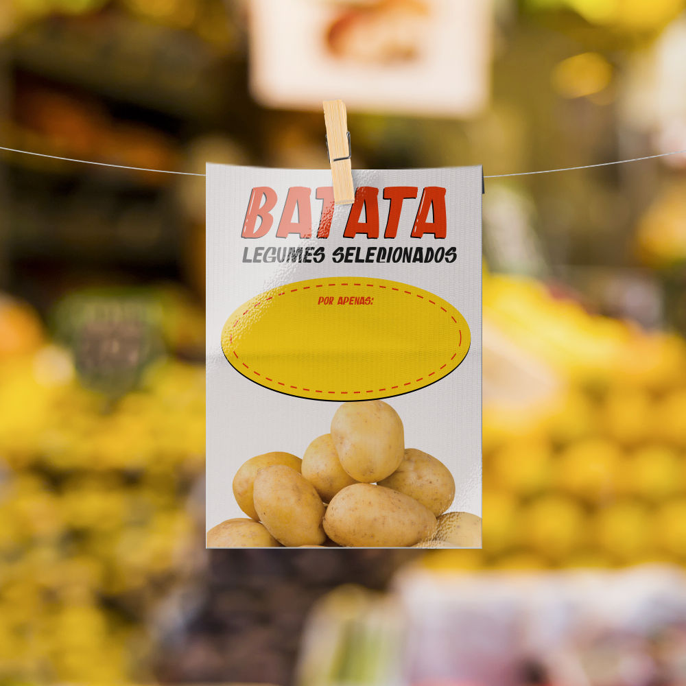 Plaquinha de Preço hortifrúti 