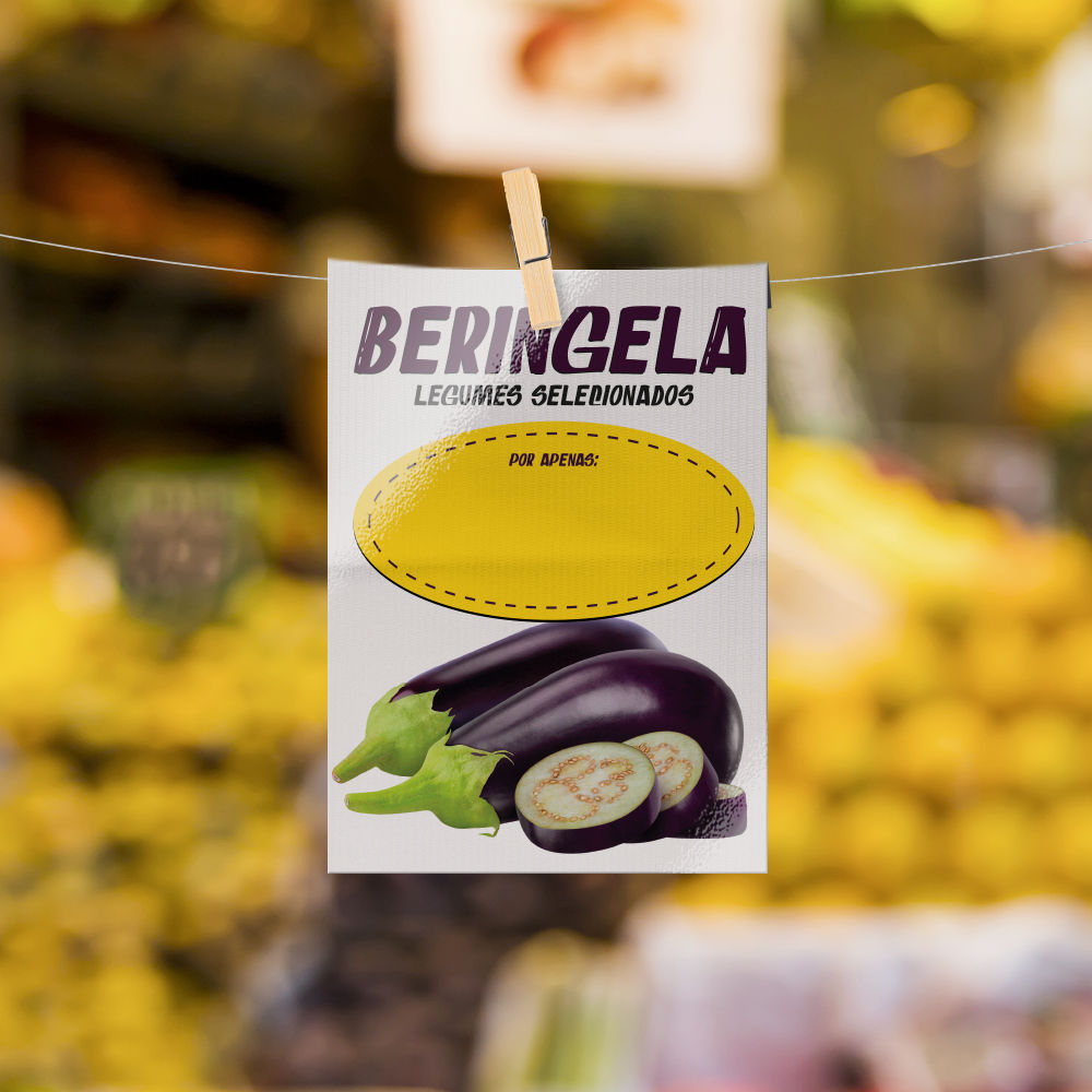 Plaquinha de Preço hortifrúti 