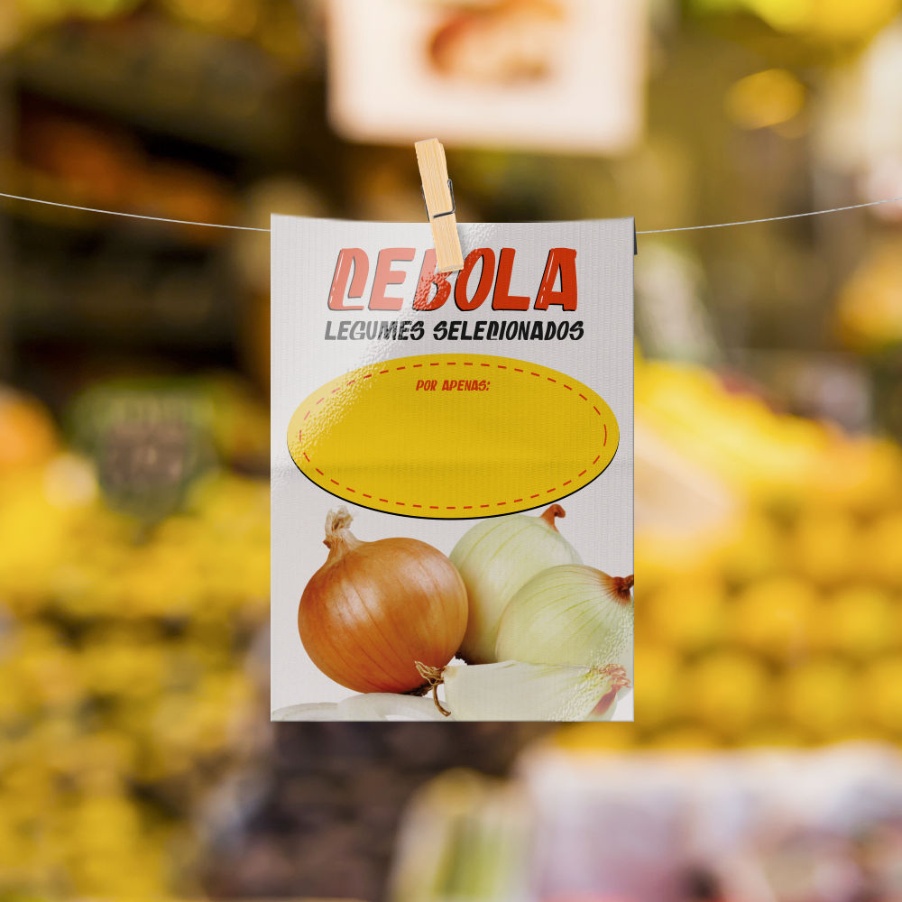 Plaquinha de Preço hortifrúti 