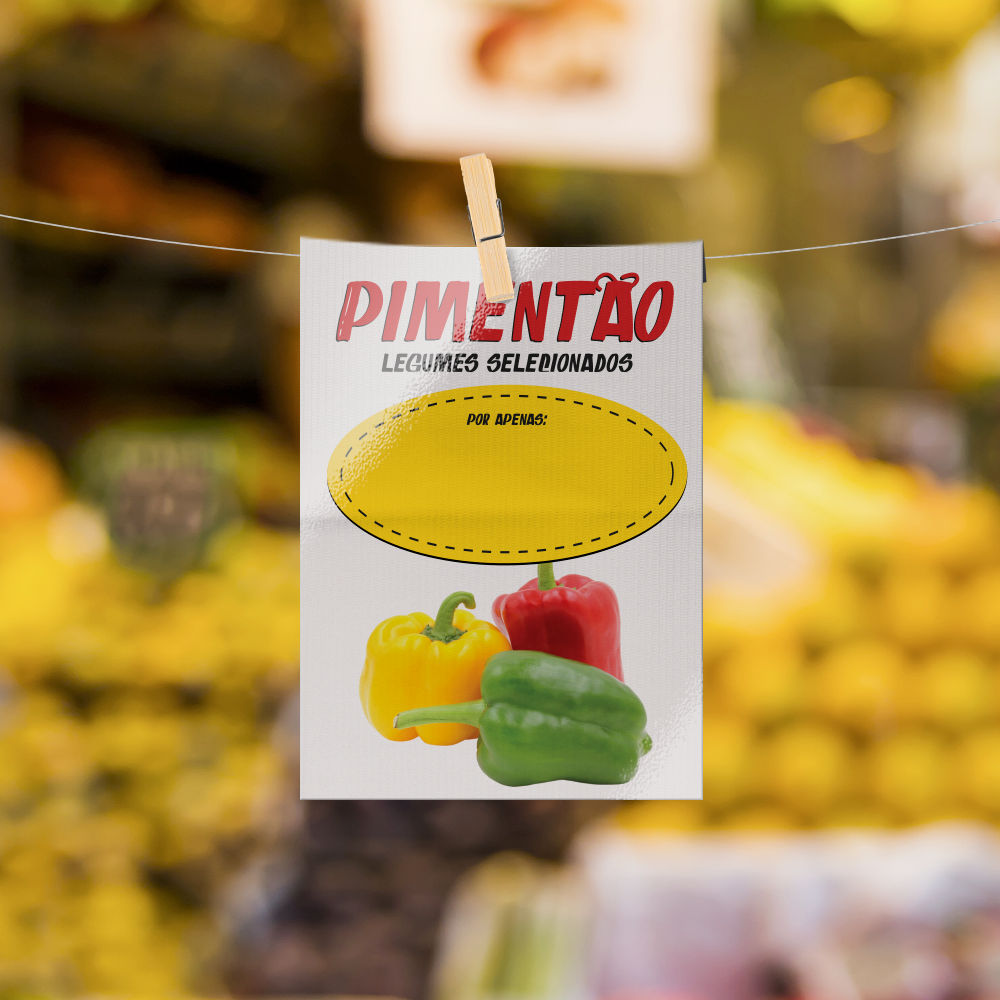 Plaquinha de Preço hortifrúti 