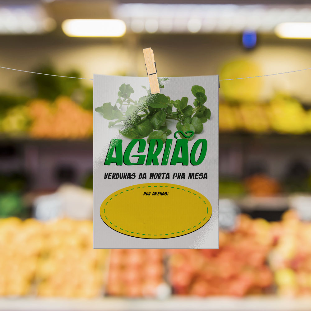 Plaquinha de Preço hortifrúti 