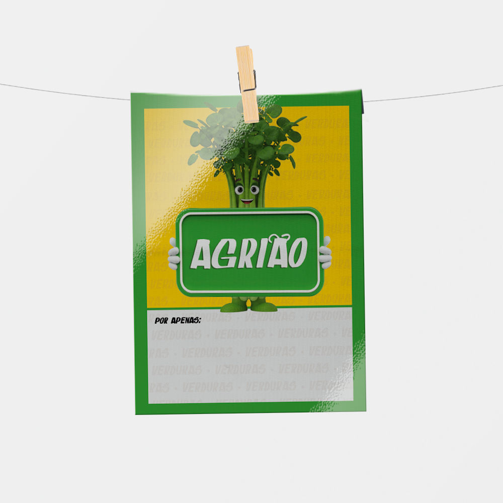 Plaquinha de Preço hortifrúti 