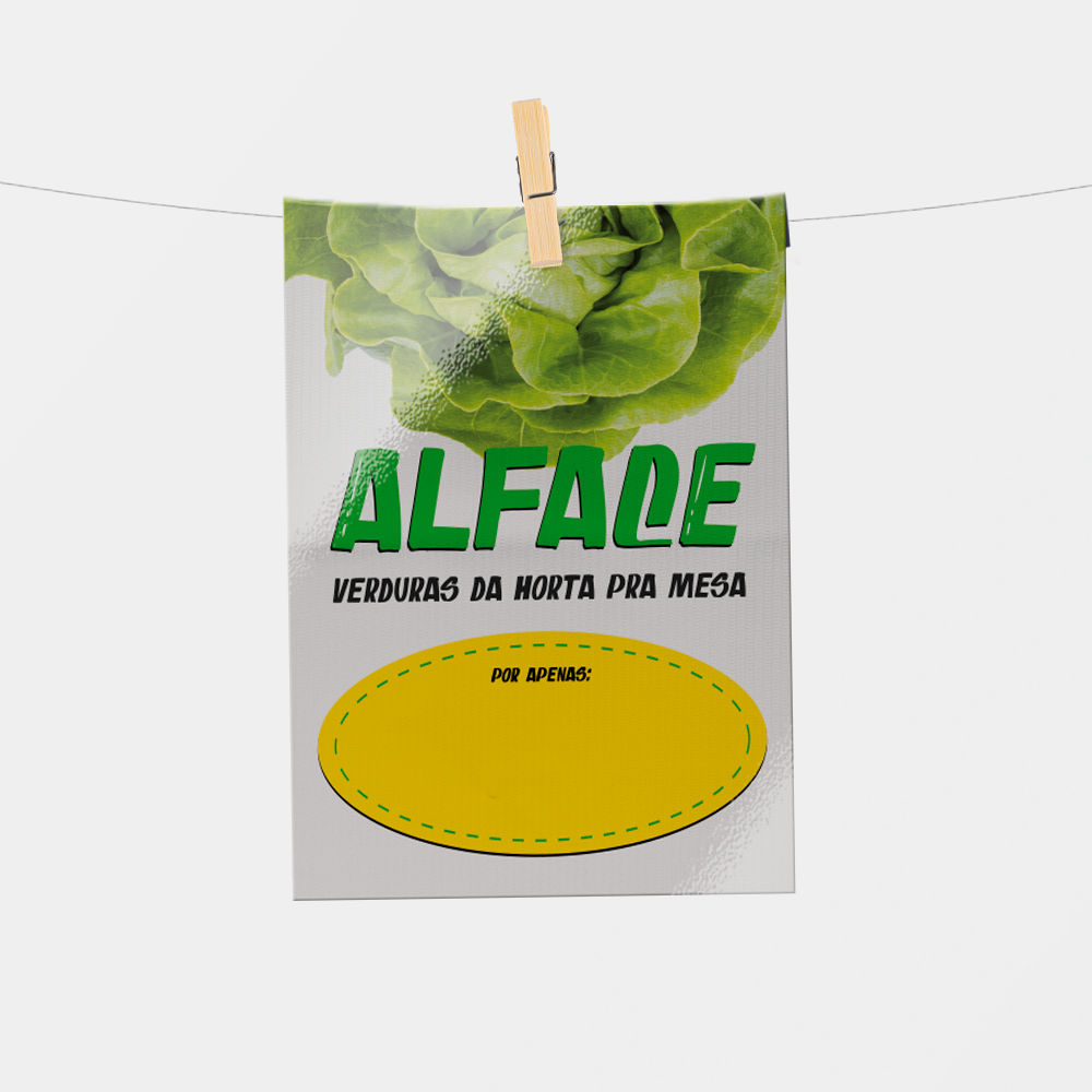 Plaquinha de Preço hortifrúti 