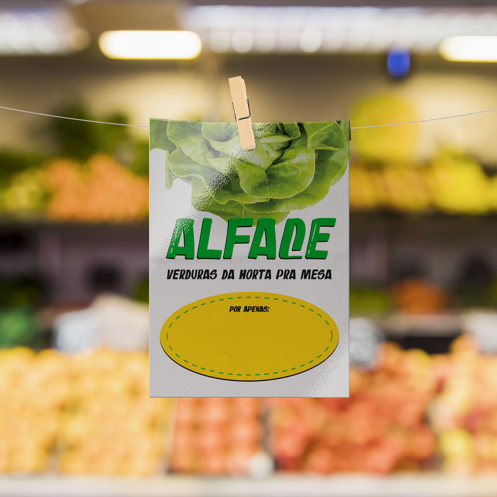 Plaquinha de Preço hortifrúti 