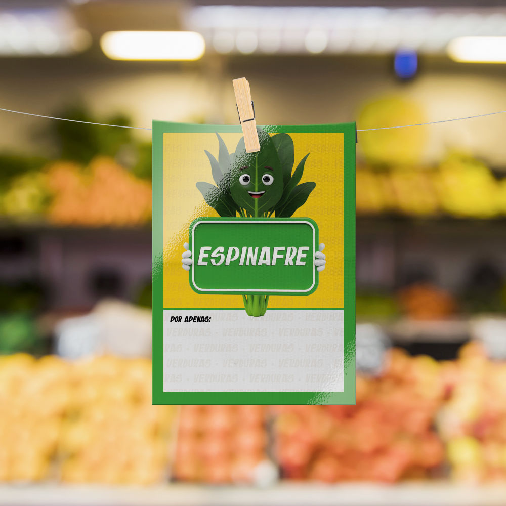 Plaquinha de Preço hortifrúti 