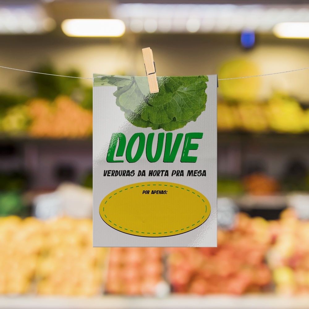 Plaquinha de Preço hortifrúti 