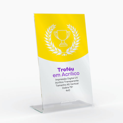 Troféu em Acrílico Personalizado