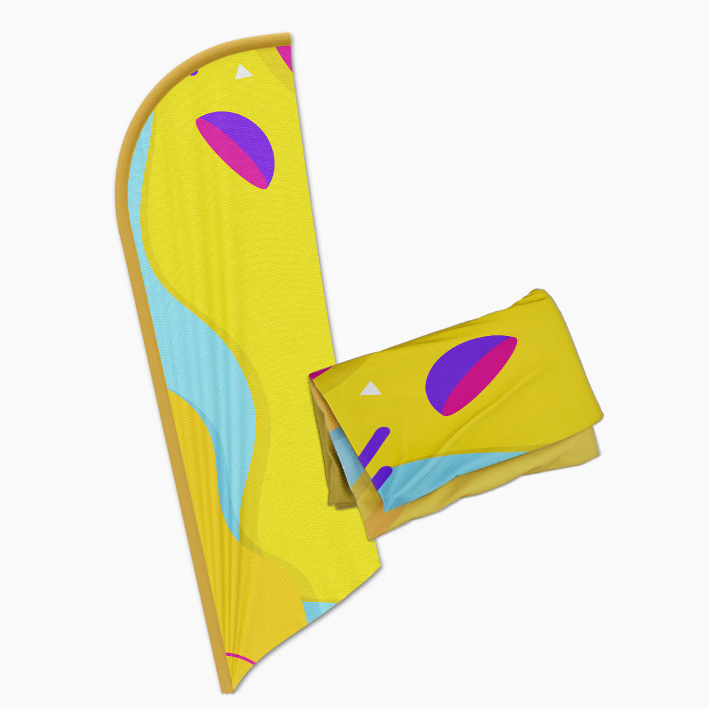 Wind Banner Tecido M - Modelo Ângulo