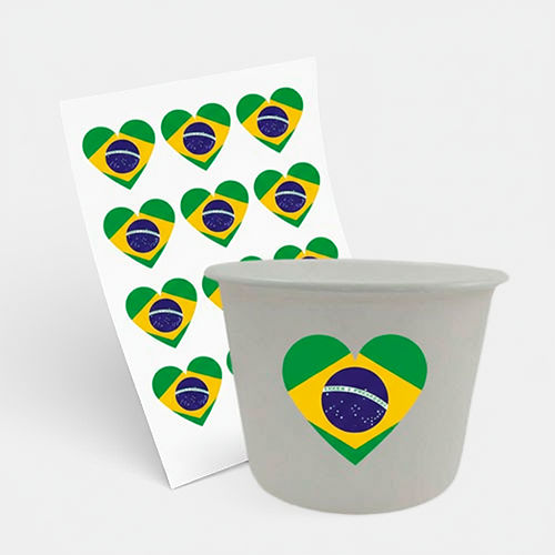 Balde de Pipoca 1500ml e 1 Folha A3 DTF-UV