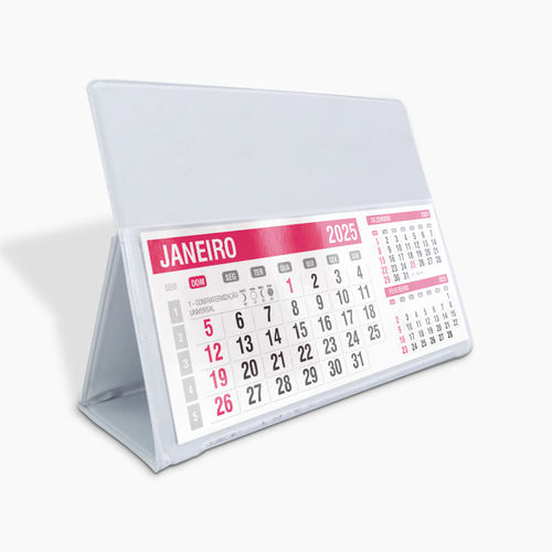 Calendário de Mesa com Base PVC