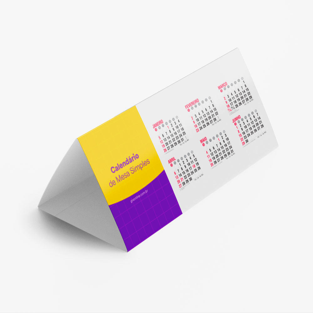 Calendário de Mesa Simples