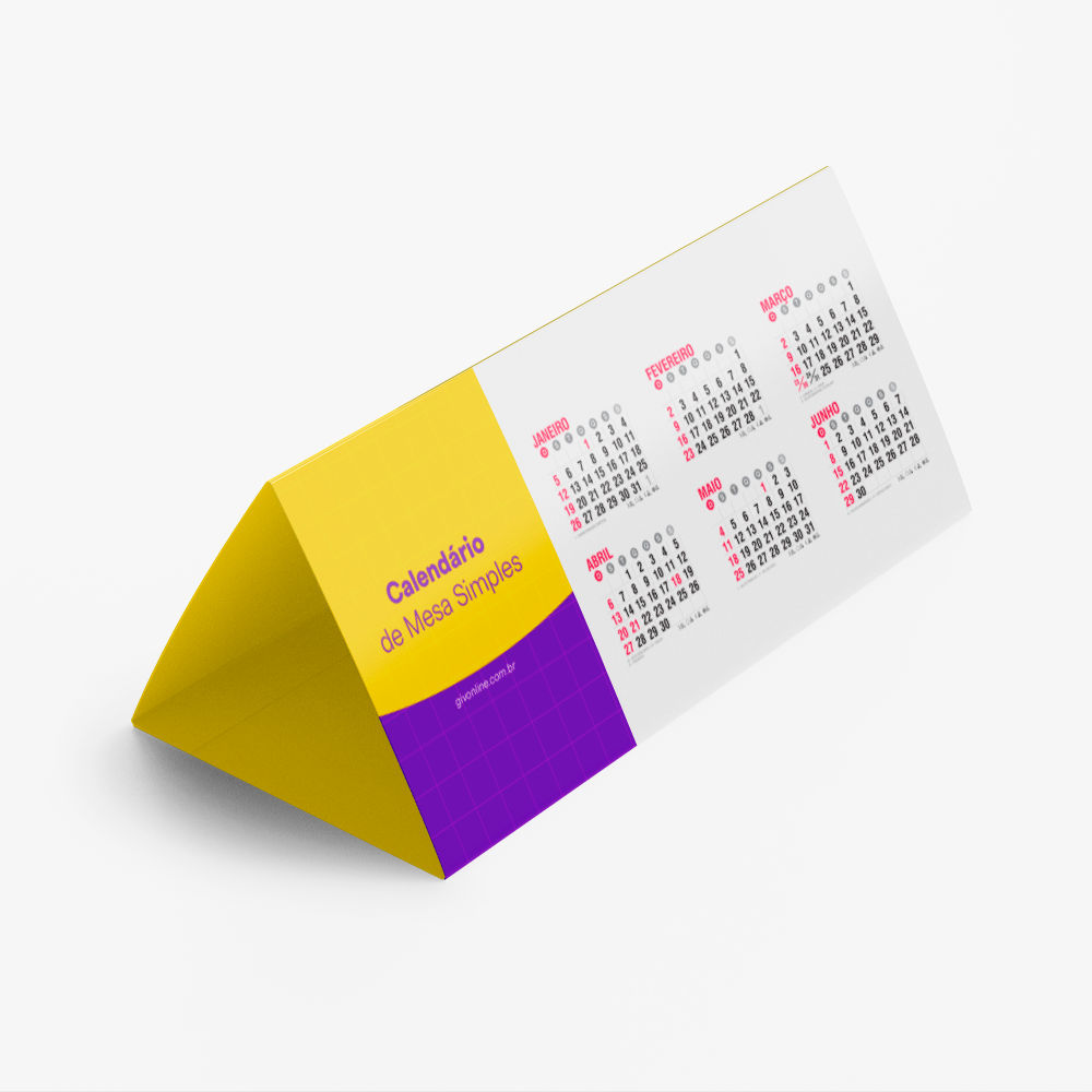 Calendário de Mesa Simples