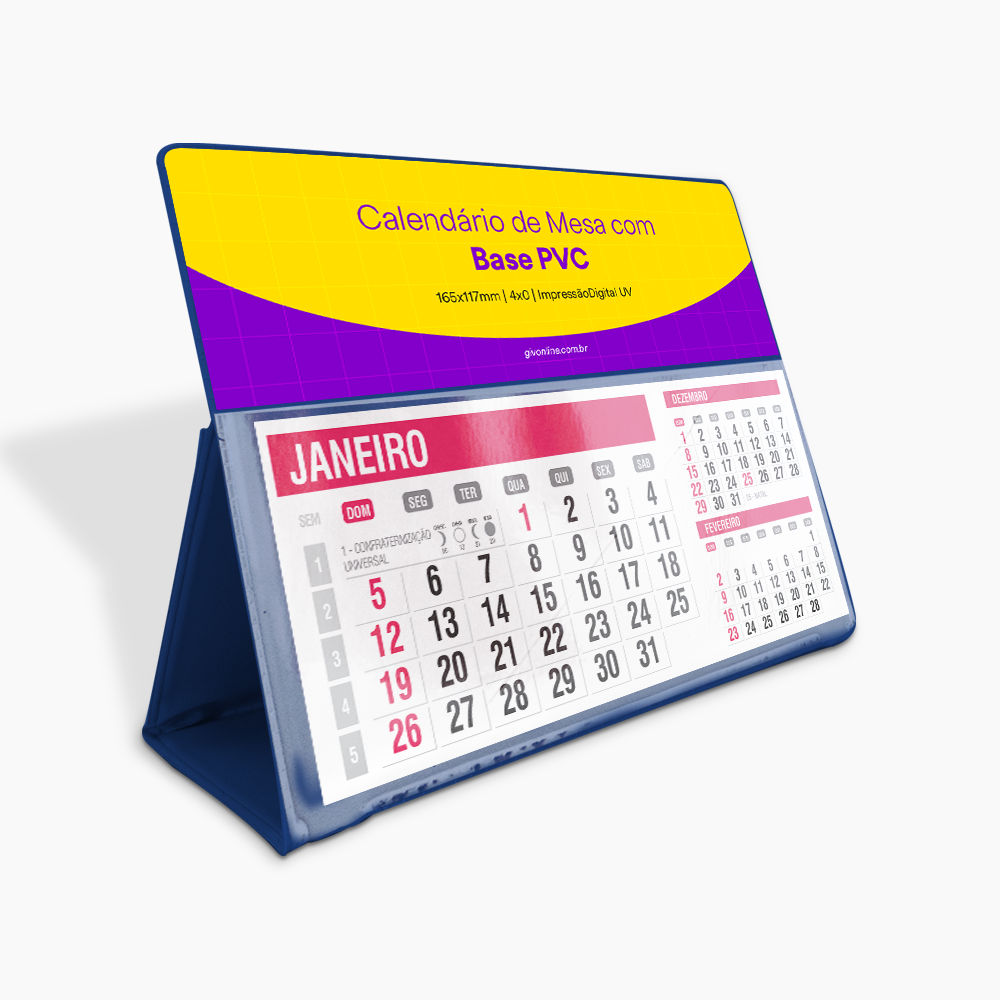 Calendário de Mesa 2026