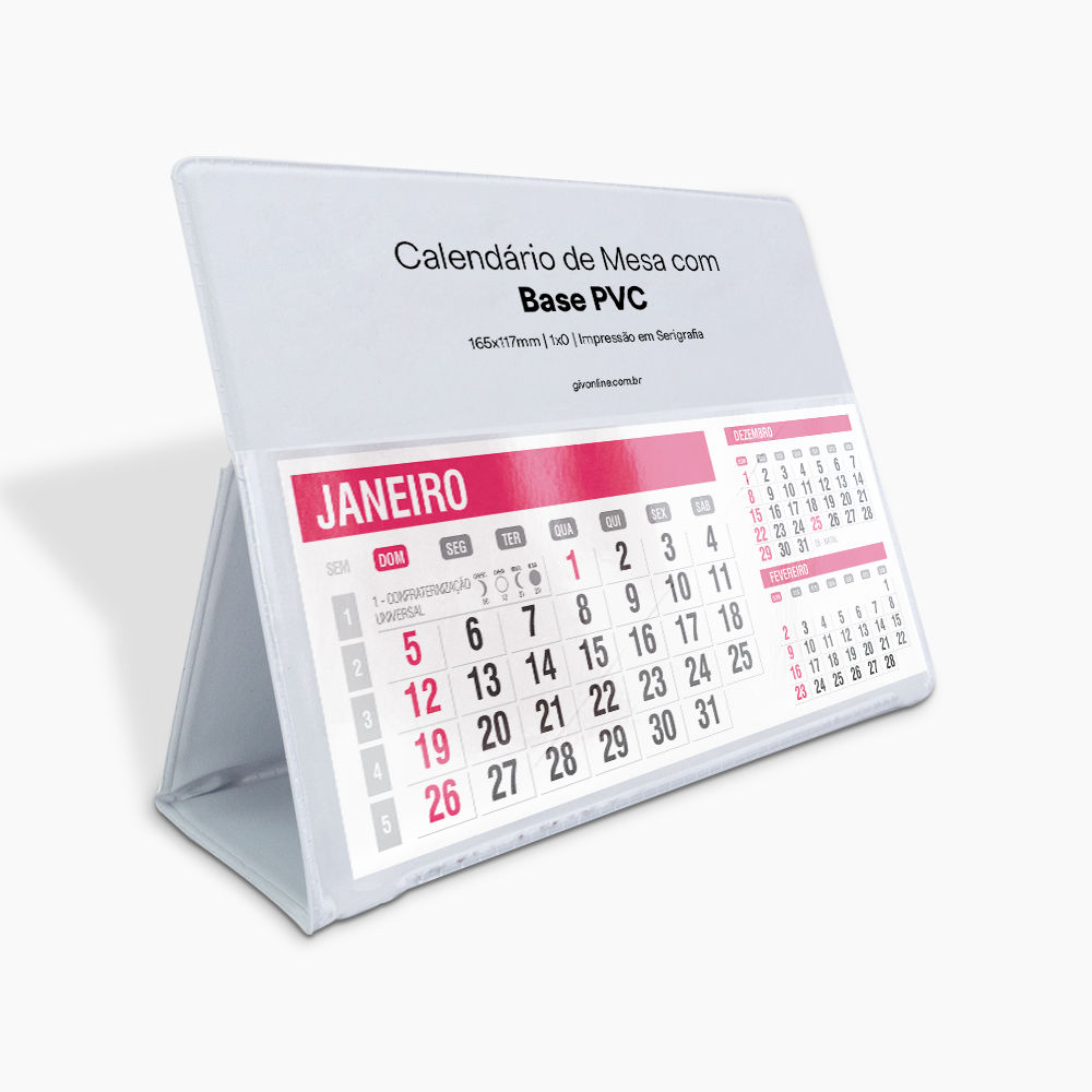 Calendário de Mesa 2026