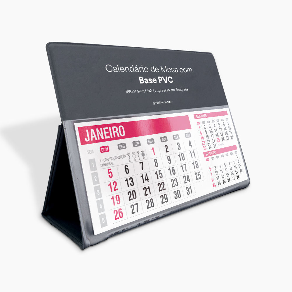 Calendário de Mesa 2026