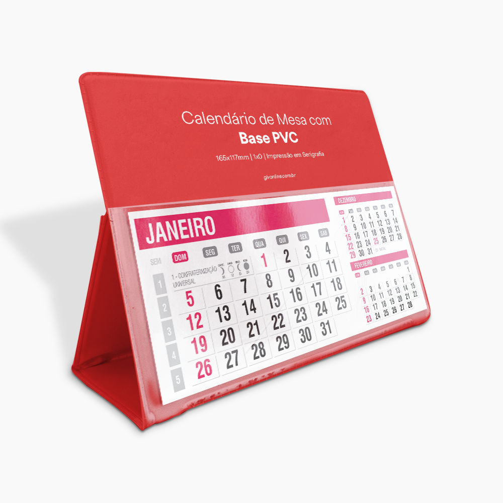 Calendário de Mesa 2026