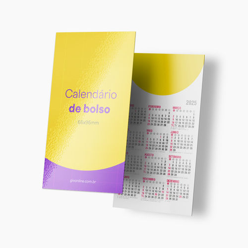 Calendário de Bolso