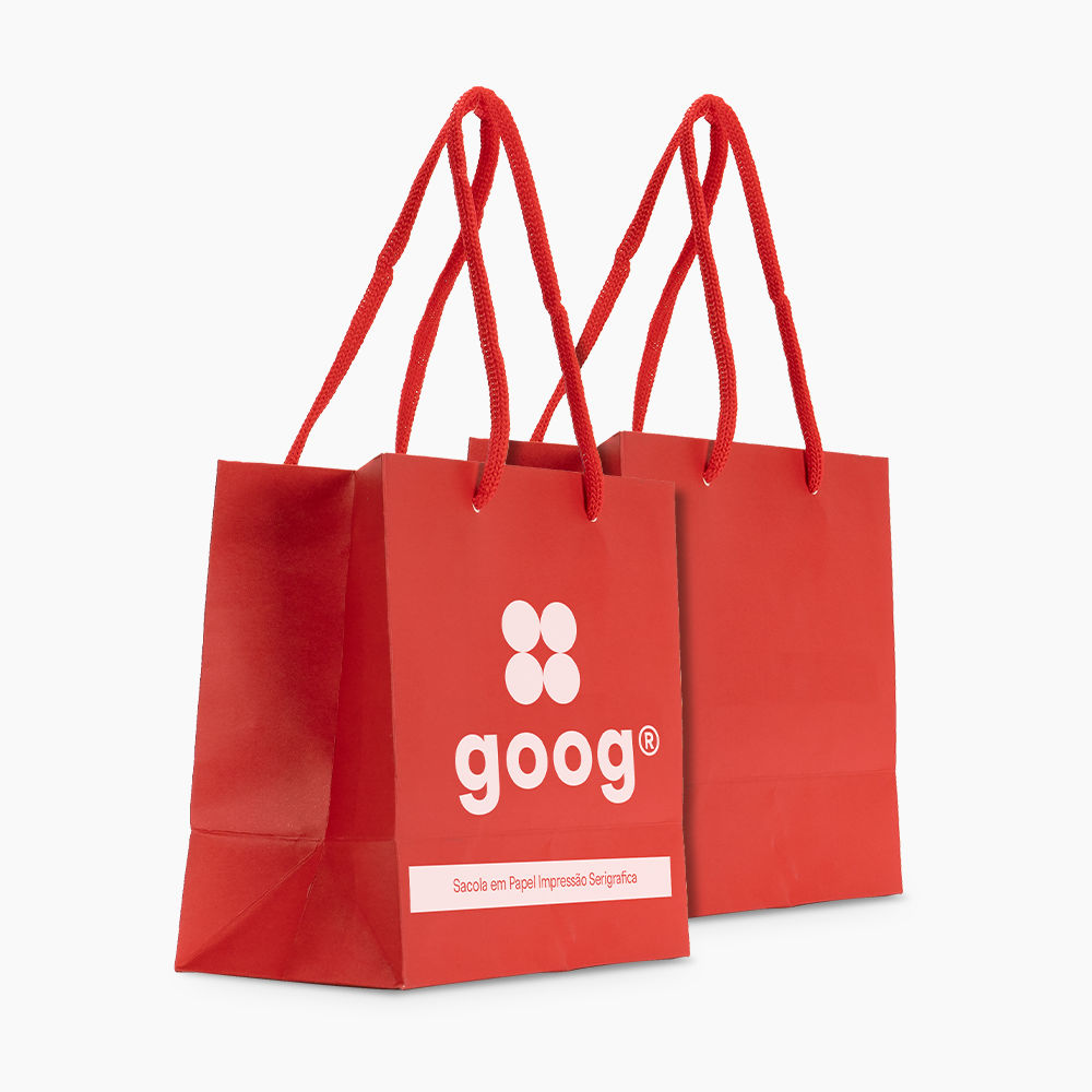 Sacola em Papel Personalizado em Silk - Basic