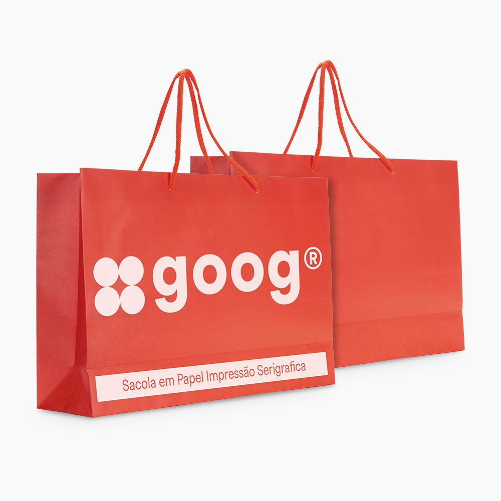 Sacola em Papel Personalizado em Silk - Basic