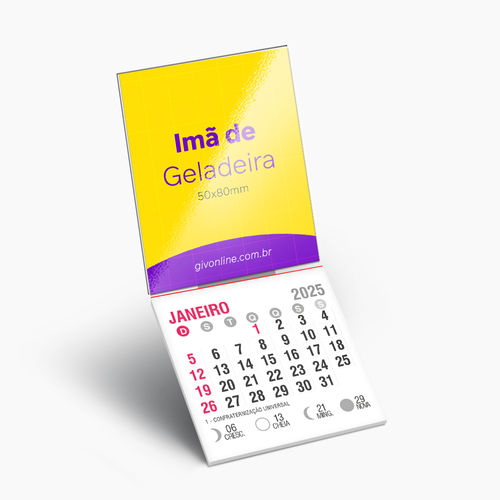 Imã de Geladeira com Calendário