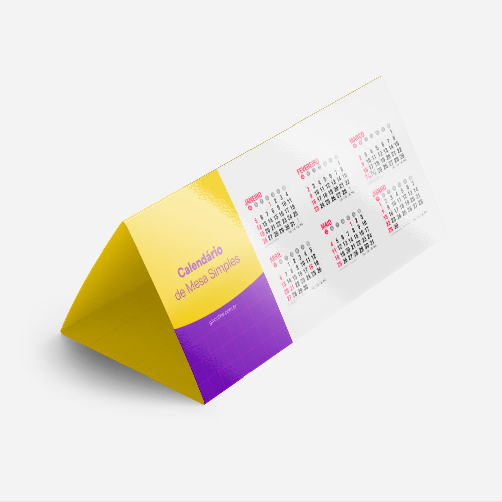 Calendário de Mesa Simples