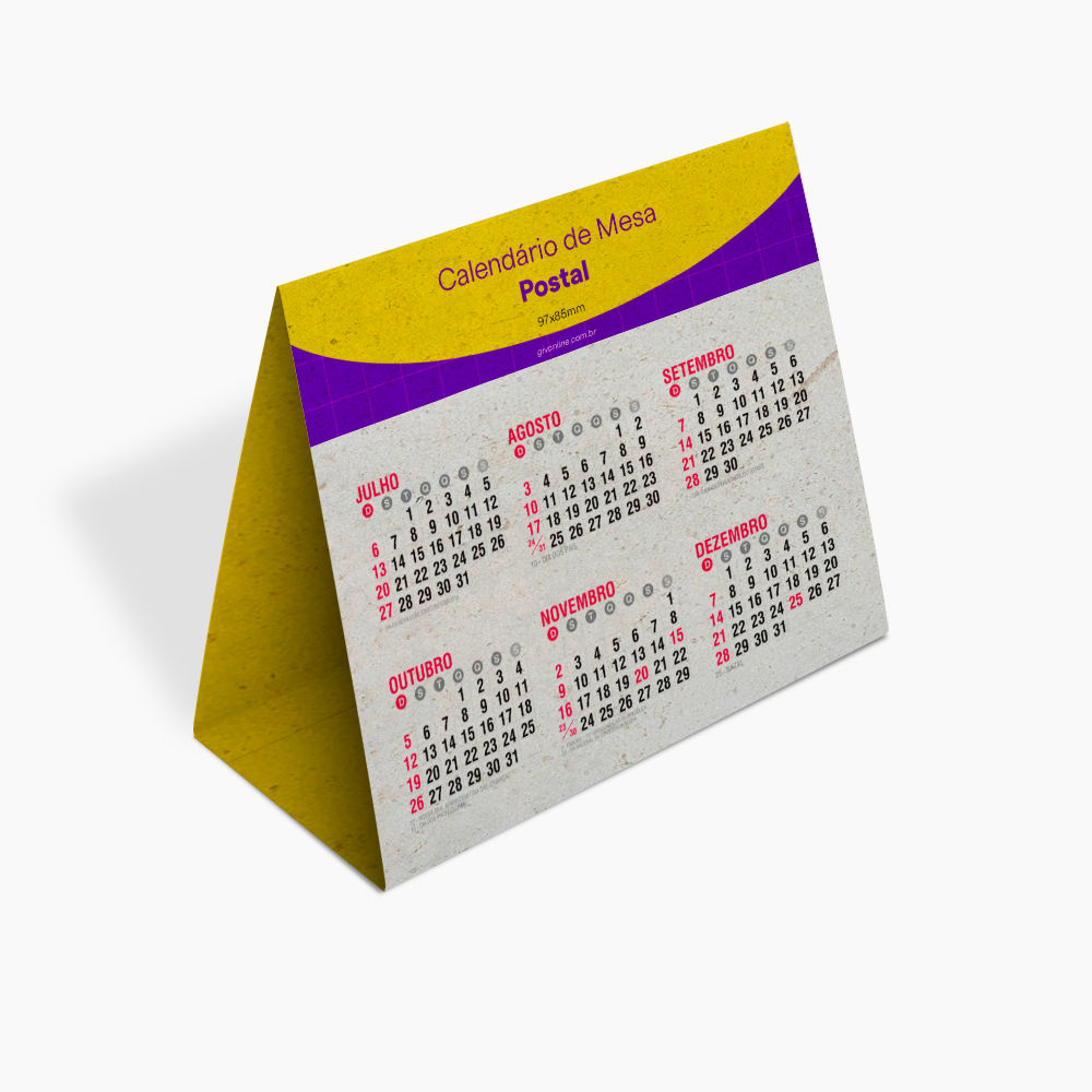 Calendário de Mesa Postal