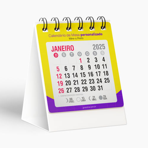 Calendário de Mesa Personalizado