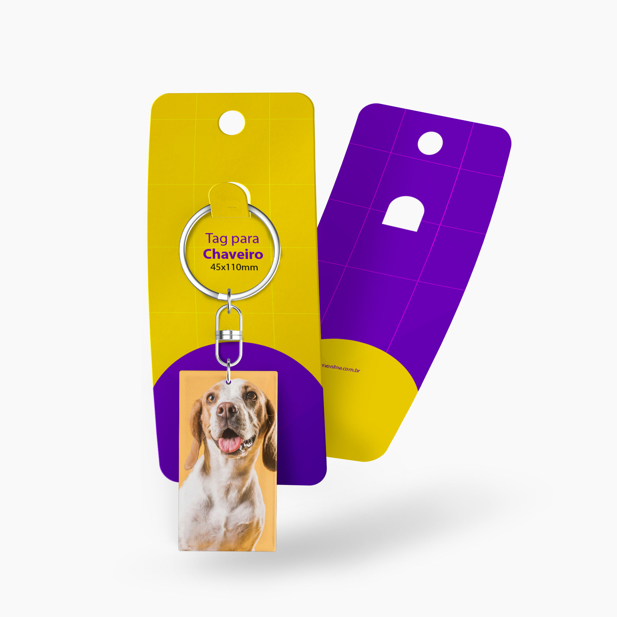 Tag Cartela para Chaveiro