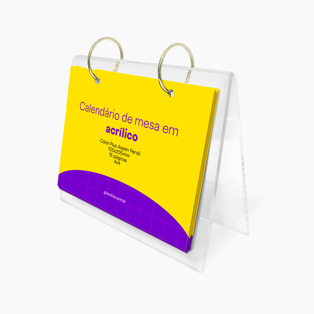 Calendário de Mesa com Argola