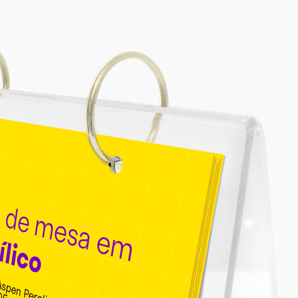 Calendário de Mesa com Argola
