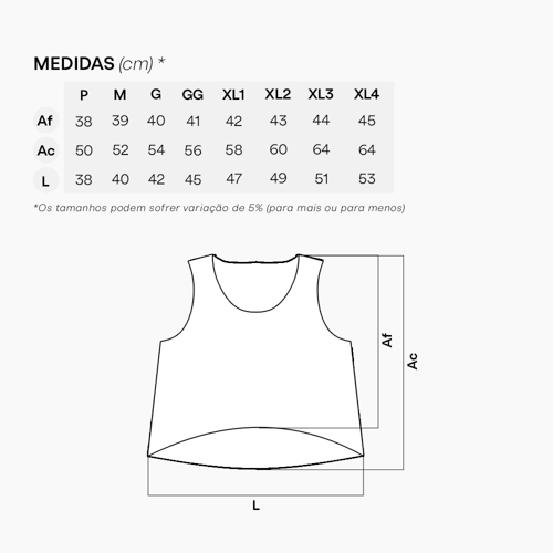 Regata Cropped Personalizada Feminino