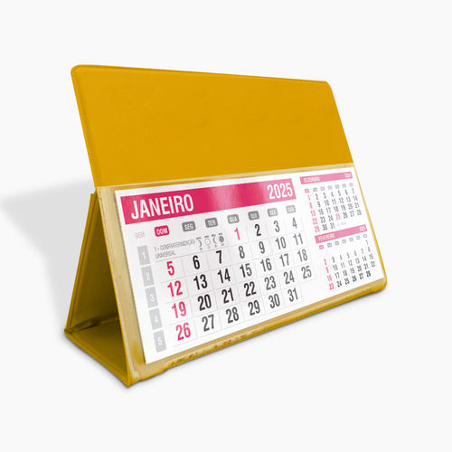 Calendário de Mesa com Base PVC