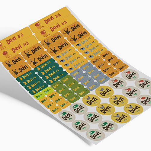 Kit Etiquetas para Material Escolar