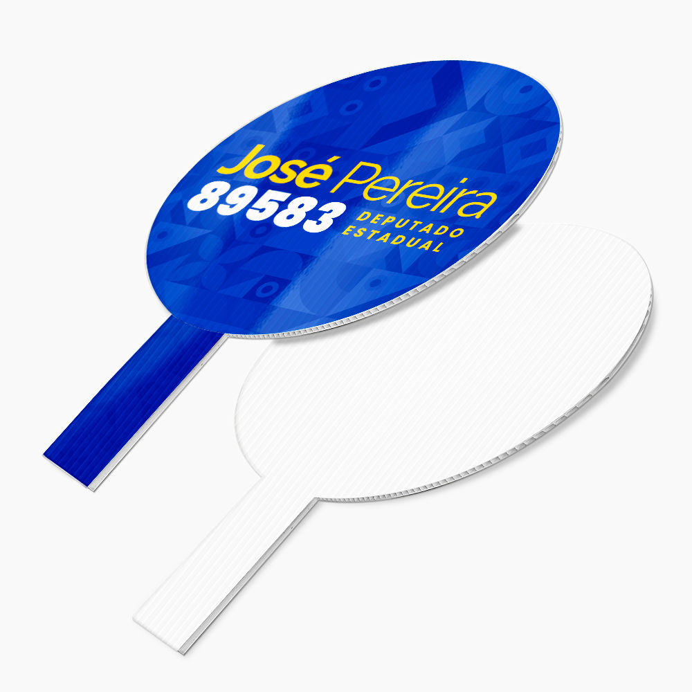 Placa Pirulito de Mão Adesivada - Redonda