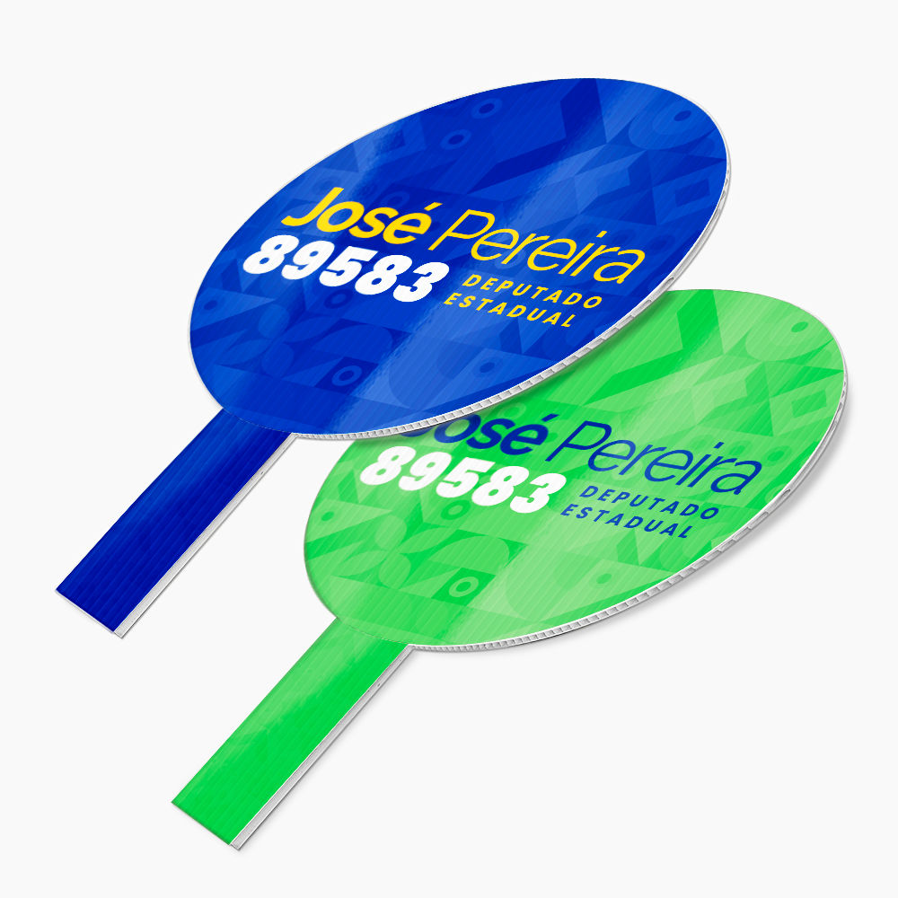 Placa Pirulito de Mão Adesivada - Redonda