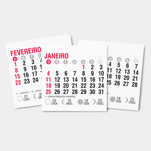 Bloco de Calendário para Ímã de Geladeira 2027