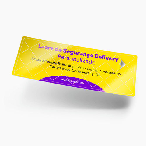 Adesivo Lacre de Segurança Delivery Modelo Padrão