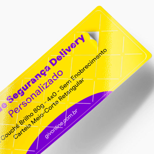 Adesivo Lacre de Segurança Delivery Modelo Padrão